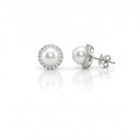 Brinco 2 Pérolas e 36 Diamantes — Over The Moon — Isabel Oliveira