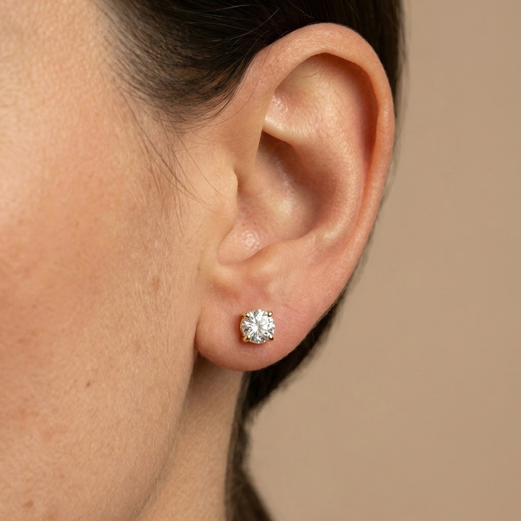 Brinco Solitário 2 Diamantes — Only You — Isabel Oliveira