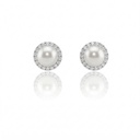 Brinco 2 Pérolas e 36 Diamantes — Over The Moon — Isabel Oliveira
