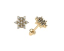 Brinco Estrela 26 Brilhantes 8/8 0,70g Ouro Amarelo 18k - Coleção Sara e Antonio