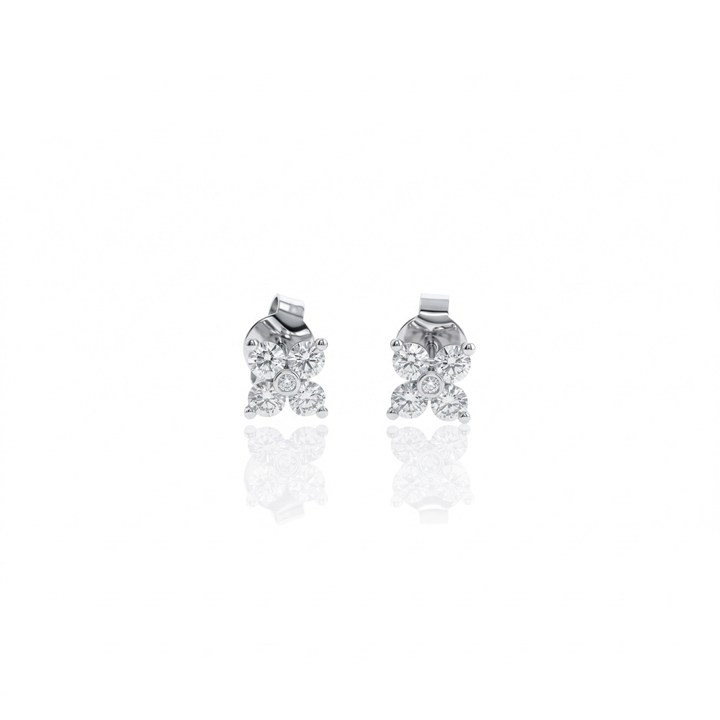 Brinco Only You 0,47 ct · Ouro Branco 18k