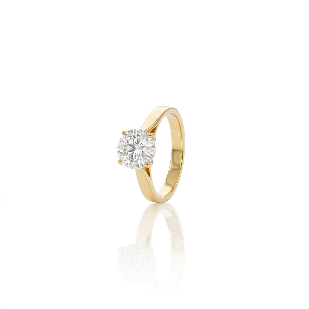 200-ANEL SOLITARIO BRILHANTE 2,0CT H VVS2 4,19G OURO AMARELO 18K  - CERTIFICADO EGL 1701869739 - COLEÇAO ONLY YOU