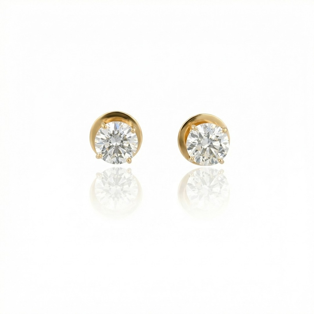 [075595] 200-Brinco Solitário Brilhante 4,02ct g SI2 4,00g Ouro Amarelo 18k - EGL 1701805830/1701805931 - Coleção Only You