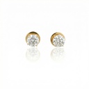 200-Brinco Solitário Brilhante 4,02ct g SI2 4,00g Ouro Amarelo 18k - EGL 1701805830/1701805931 - Coleção Only You