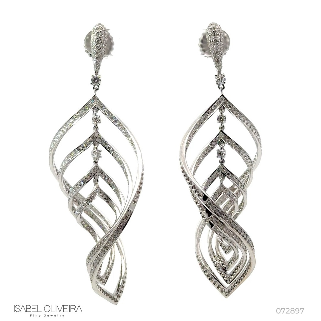 Brinco 7,50 ct · Ouro Branco 18k