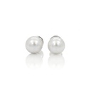 Brinco Pérola South Sea Redonda 12-13 mm 7,41g Ouro Branco 18k - Coleção Over The Moon