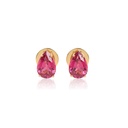 Brinco Rubelita Gota 6,06ct 4,29g Ouro Amarelo 18k - Coleção Rubelita
