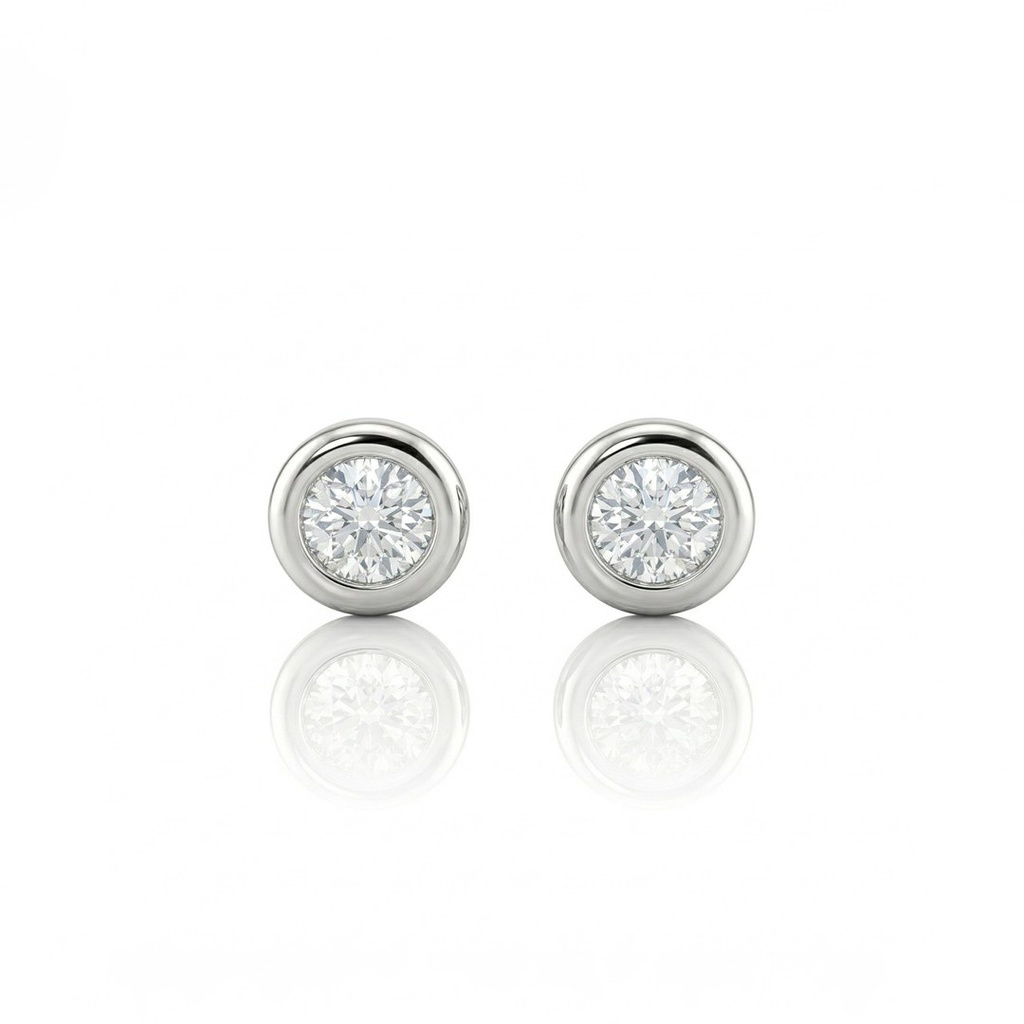 [077018] Brinco Solitário Only You 0,63 ct · Ouro Branco 18k