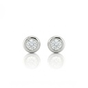 Brinco Solitário 2 Brilhantes 0,63ct 1,12g Ouro Branco 18k - Coleção Only You