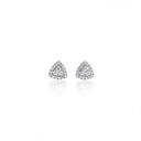 Brinco Triangulo 36 Brilhantes 0,42ct 1,68g Ouro Branco 18k - Coleção Laisa
