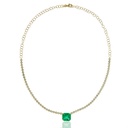 Choker Riviera Colombia Emerald 7,04 ct · Ouro Amarelo 18k