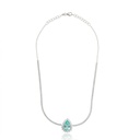 Choker Riviera Caribbean Blue 3,97 ct · Ouro Branco 18k
