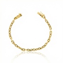 21-PULSEIRA G ELO CARTIER MACIÇO FECHO GAVETA 21CM 22,80G OURO AMARELO 18K - COLEÇAO ALPHA MASCULINO
