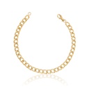 21-PULSEIRA G ELO GROUMET OCO 21CM 9,50G OURO AMARELO 18K - COLEÇAO ALPHA MASCULINO