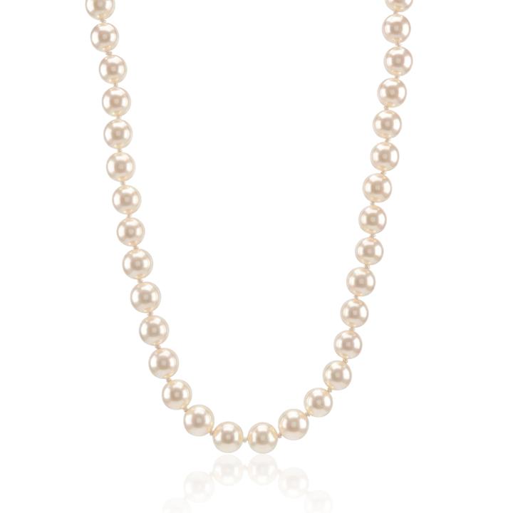 [077354] Colar 53 Pérolas Akoya 7-8 mm com Extensor Fecho Lagosta 32,13g 48cm Ouro Amarelo 18k - Coleção Over The Moon