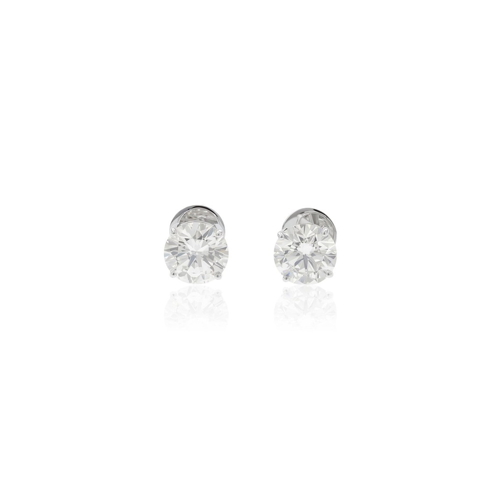 [077227] 250-Brinco Solitário Brilhante 5,07ct H VVS1 3,18g Ouro Branco 18k - Certificado EGL 1701891431/1701891330 - Coleção Only You