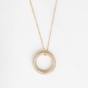 Colar com Pingente Argola P Oca 25mm Diâmetro 270 Brilhantes 1,52ct H VS2 60cm 9,43g Ouro Amarelo 18k - Coleção Pavê