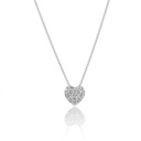 Colar Coração 15 Brilhantes 0,51ct 43cm 1,85g Ouro Branco 18k - Coleção Laisa