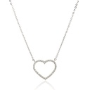 Colar Coração 30 Brilhantes 0,48ct 43cm 1,67g Ouro Branco 18k - Coleção Laisa