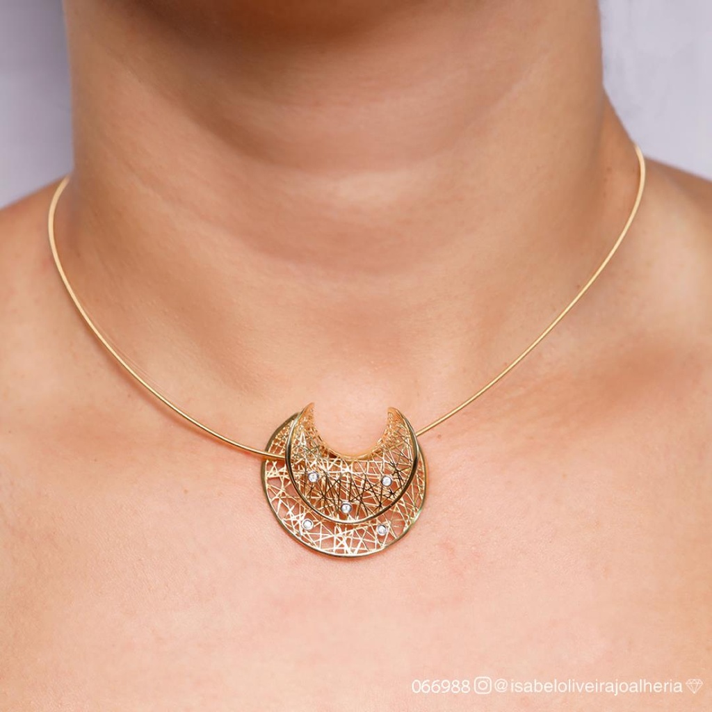 Colar Laisa 0,01 ct · Ouro Amarelo 18k