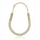 Colar Elos Groumet Quadrado 12mm Tira e Poe 728 Brilhantes 3,81ct 40cm 46,86g Ouro Amarelo 18k - Coleção Elos Power