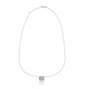 Colar Esmeralda Colombiana Octogonal 1,23ct 22 Brilhantes 0,22ct g VS1 4,06g 45cm Ouro Branco 18k - Coleção Colômbia Emerald