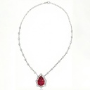 Colar Faca Rubelita 23,76 ct · Ouro Branco 18k