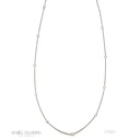 Colar Pastilha 21 Brilhantes 0,71ct 80cm 5,14g Ouro Branco 18k - Coleção Fios e Pastilhas