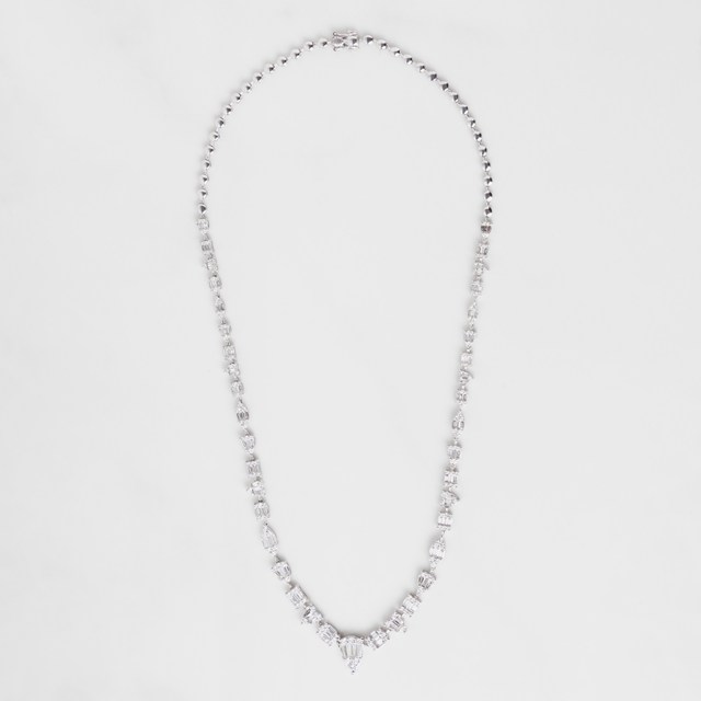 Colar Riviera Onassis 2,52 ct · Ouro Branco 18k