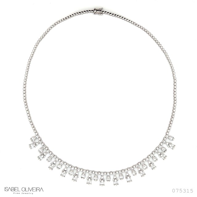 Colar Riviera Onassis 1,87 ct · Ouro Branco 18k