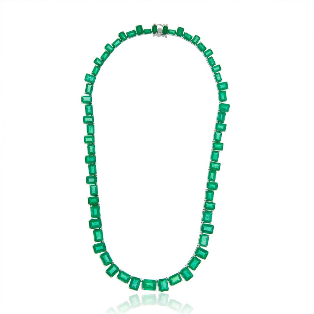 Colar Riviera Gardens 56,72 ct · Ouro Branco 18k