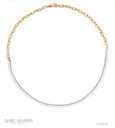 Colar Riviera 6,93 ct · Ouro Branco 18k