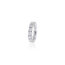 30-ALIANCA INTEIRA 15 BRILHANTES 4,58CT J SI1 6,36G OURO BRANCO 18K - COLEÇAO SOULMATES