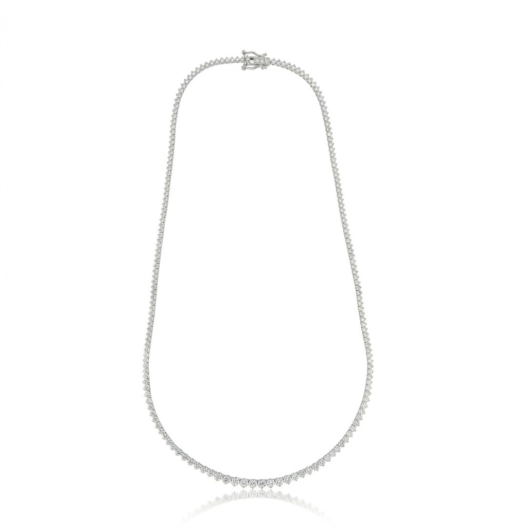 Colar Riviera Degradê 187 Brilhantes 7,07ct H VS2 40cm 17,39g Ouro Branco 18k - Coleção Rivieras