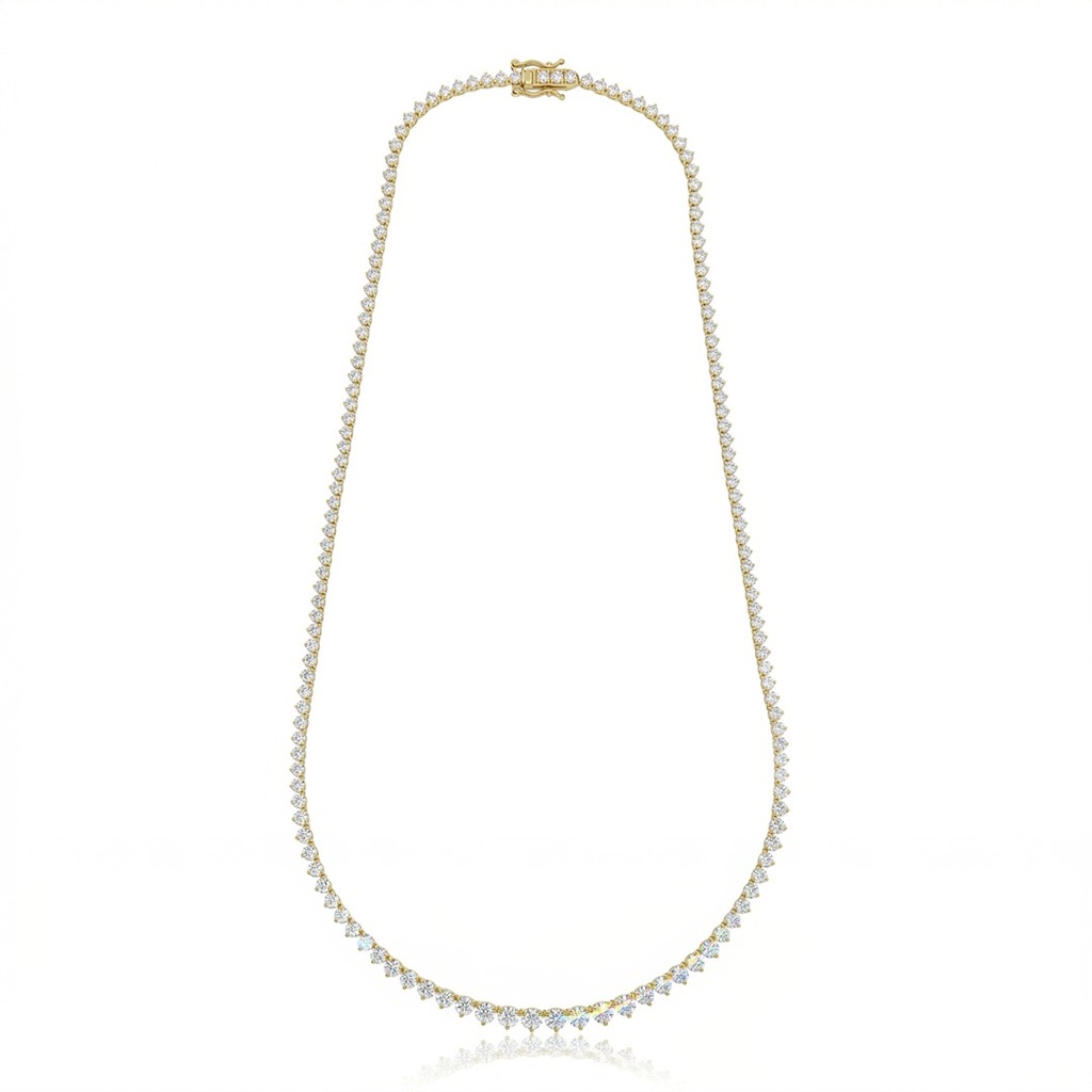 Colar Riviera 9,35 ct · Ouro Amarelo 18k