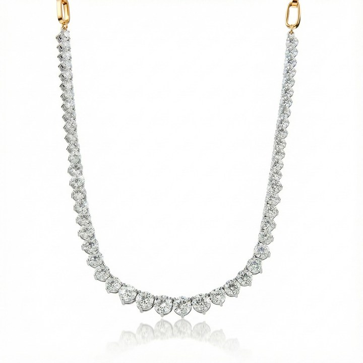 Colar Riviera 7,67 ct · Ouro Amarelo 18k