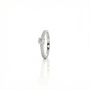 30-ANEL SOLITARIO BRILHANTE 0,30CT 16 BRILHANTES 0,16CT H SI1 2,31G OURO BRANCO 18K - COLEÇAO ONLY YOU
