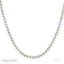 Colar Riviera Tulipa Inteira 128 Brilhantes 12,80CT H VS2 40CM 17,39G Ouro Branco 18K - Barbara Barros