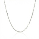 Corrente Cartier Fechado G 40cm 4,10g a 4,50g Ouro Branco 18k - Coleção Elos
