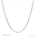 Corrente Cartier Gg 60cm 8,0 a 8,60g Ouro Branco 18k - Coleção Elos