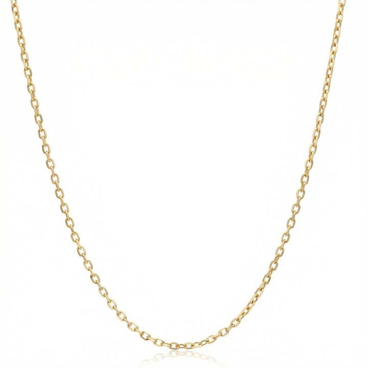 [CCF50OAP] Corrente Cartier P 50cm 2,20 a 2,40g Ouro Amarelo 18k - Coleção Elos