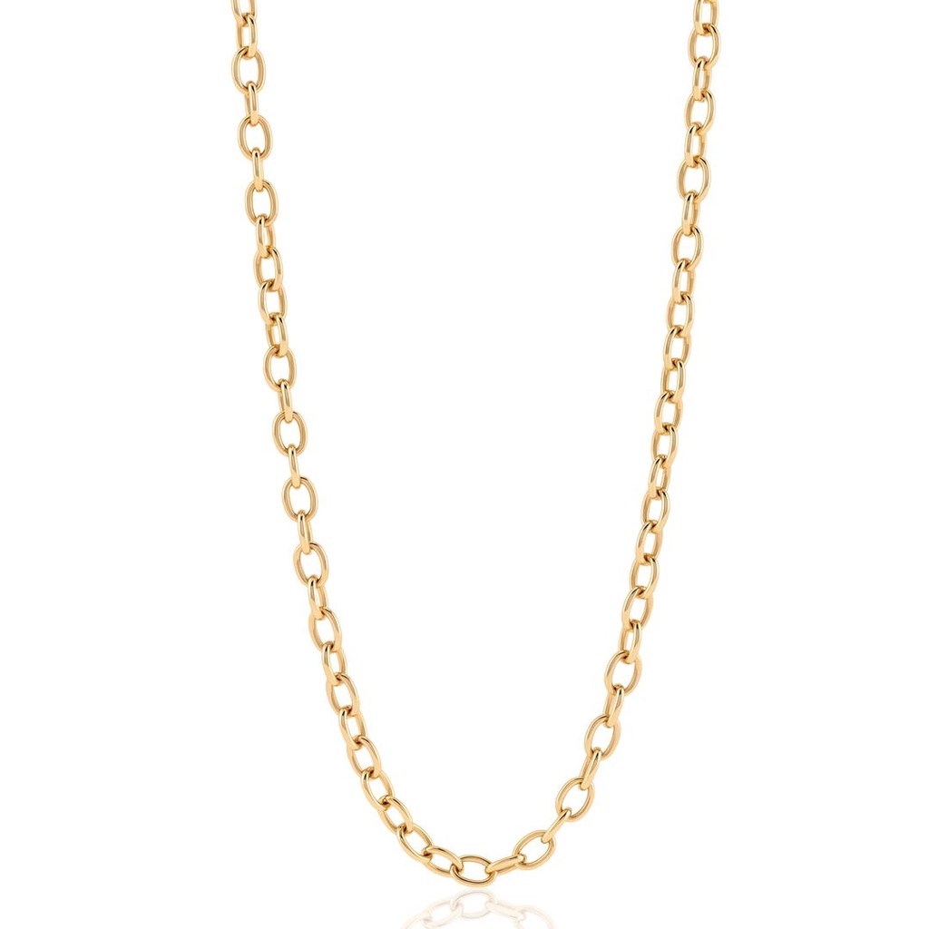 Corrente Elos Ovais Ocos 42cm 13,80g Ouro Amarelo 18k - Coleção Elos Power