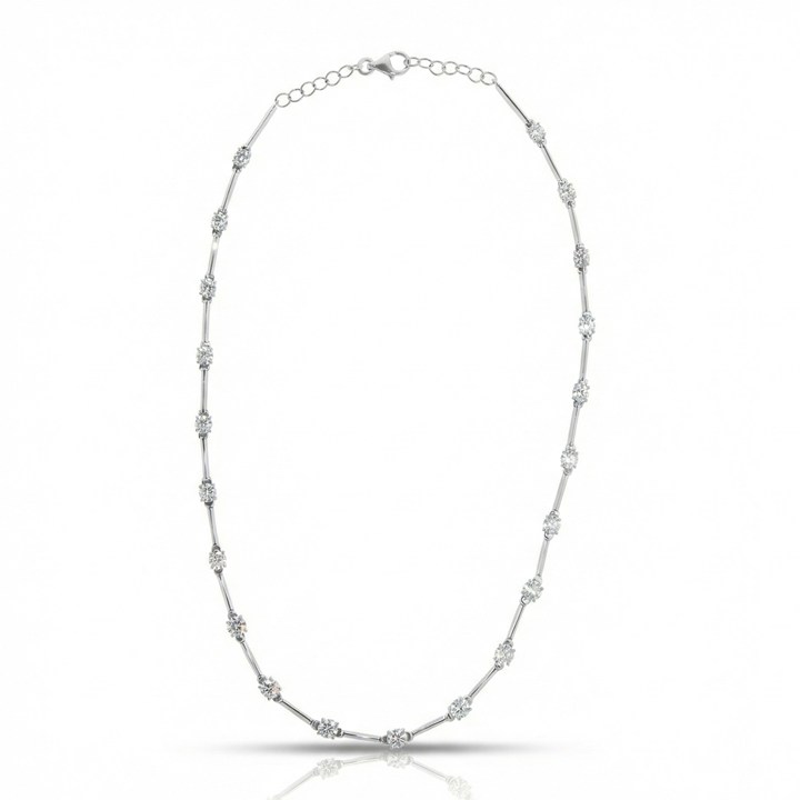 Colar Faca 5,14 ct · Ouro Branco 18k