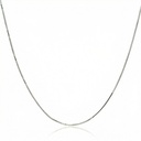 Corrente Veneziana P 60cm 1,50g a 1,80g Ouro Branco 18k - Coleção Elos