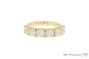 30-MEIA ALIANÇA 6 BRILHANTES 1,88CT 5,90G OURO AMARELO 18K - COLEÇAO SOULMATES