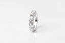 30-MEIA ALIANÇA 6 BRILHANTES 1,93CT H VVS 4,67G OURO BRANCO 18K - COLEÇAO SOULMATES