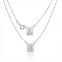 Corrente Cartier Escapulário · Ouro Branco 18k