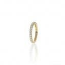 4-ALIANÇA INTEIRA 29 BRILHANTES 1,16CT 2,47G OURO ROSE 18K - COLEÇAO SOULMATES