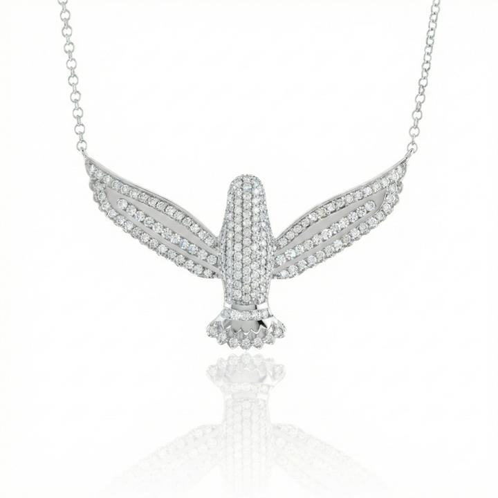 [077145] G-Colar Espírito Santo 172 Brilhantes 0,94ct H VS2 8,05g Ouro Branco 18k - Coleção Fe Santos