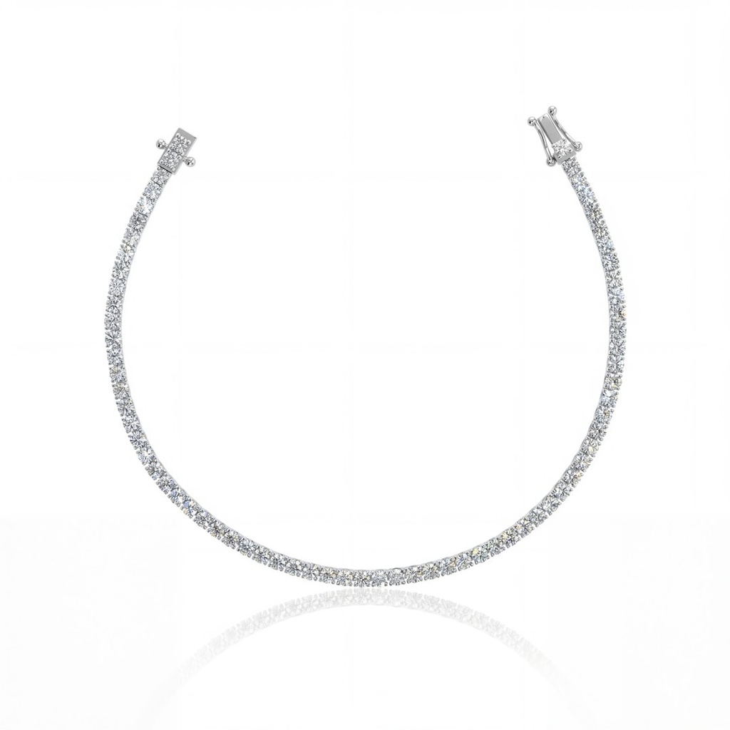 [073698] 4-Pulseira Riviera 69 Brilhantes 2,99ct 5,52g 16,50cm Ouro Branco 18k - Coleção Rivieras